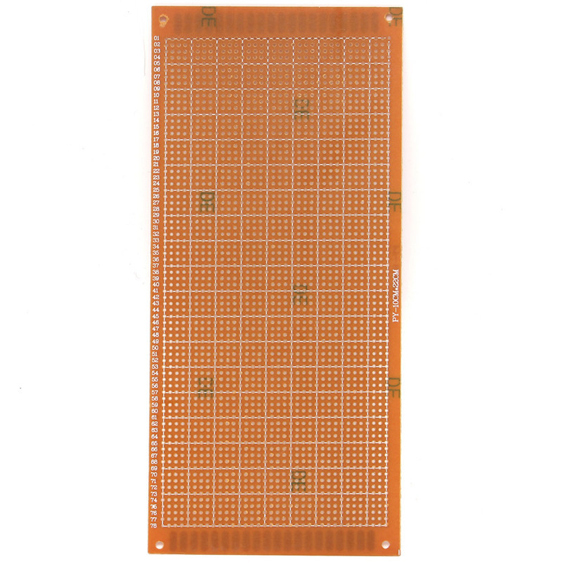 New Electric Unit 1pcs 10cm x 22cm Single Side Copper Prototyping Paper PCB Printed Circuit Board Prototype Breadboard #MK-6