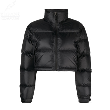 Yufan Custom Logo Waterproof Nylon Down Short Jacket