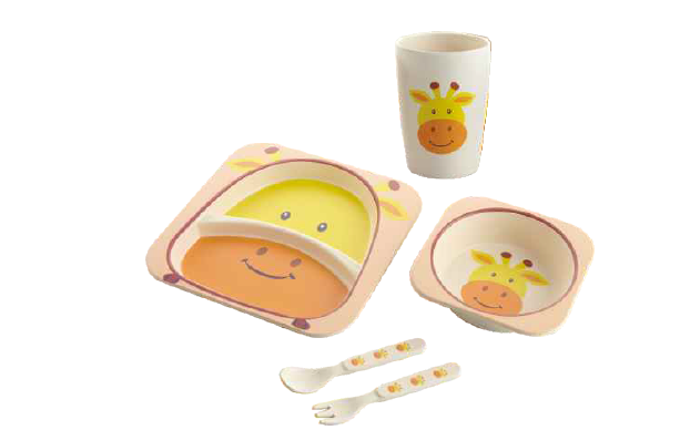 Eco Friendly Bamboo Fiber Children Tableware