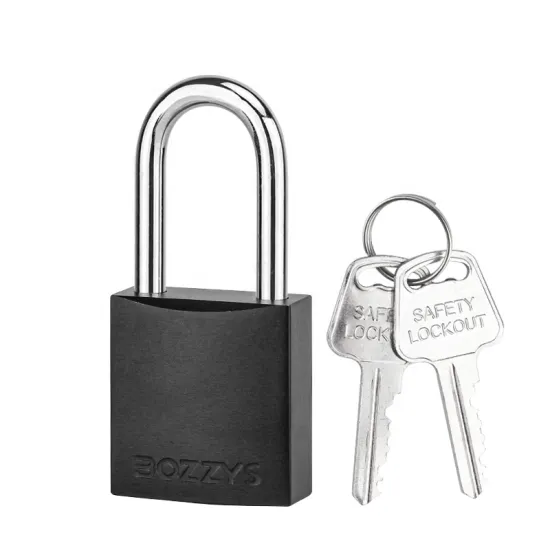 Custom Aluminum Safety Padlock with 38MM Steel Shackle for Lockout Tagout by BOZZYS OEM China Factory