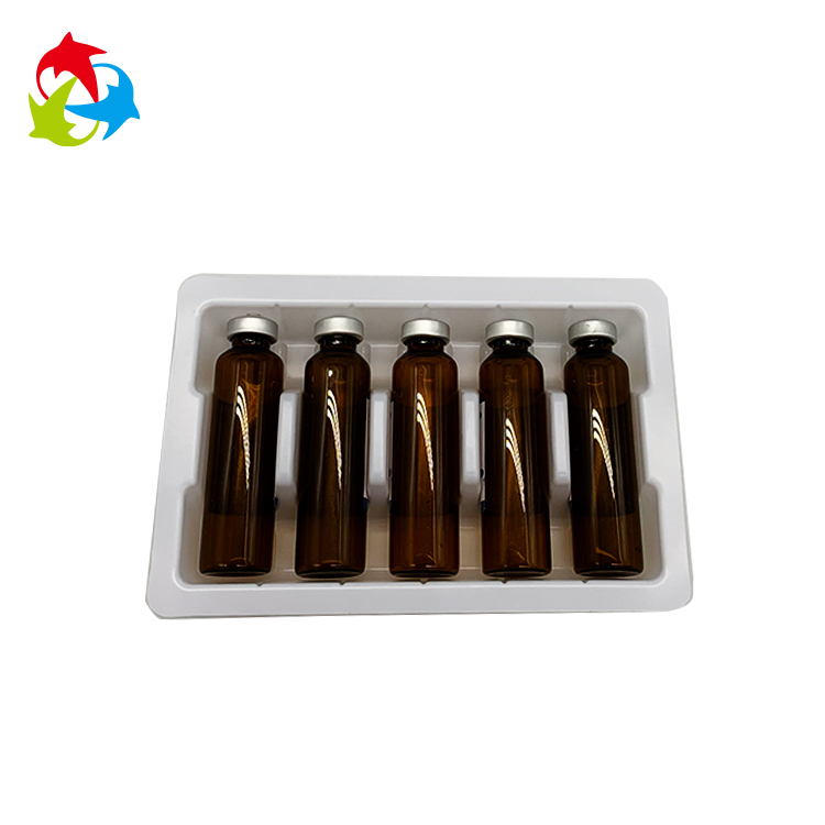 Insert white compartment plastic vials trays