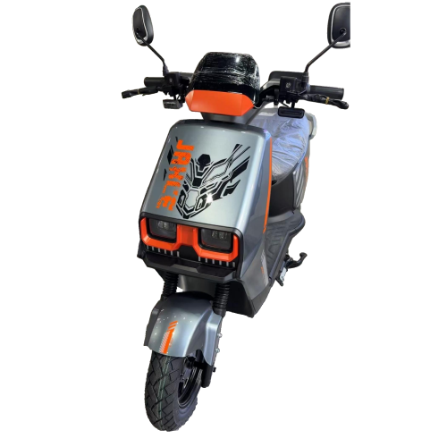 Stylish Electric Scooter with Orange Accents