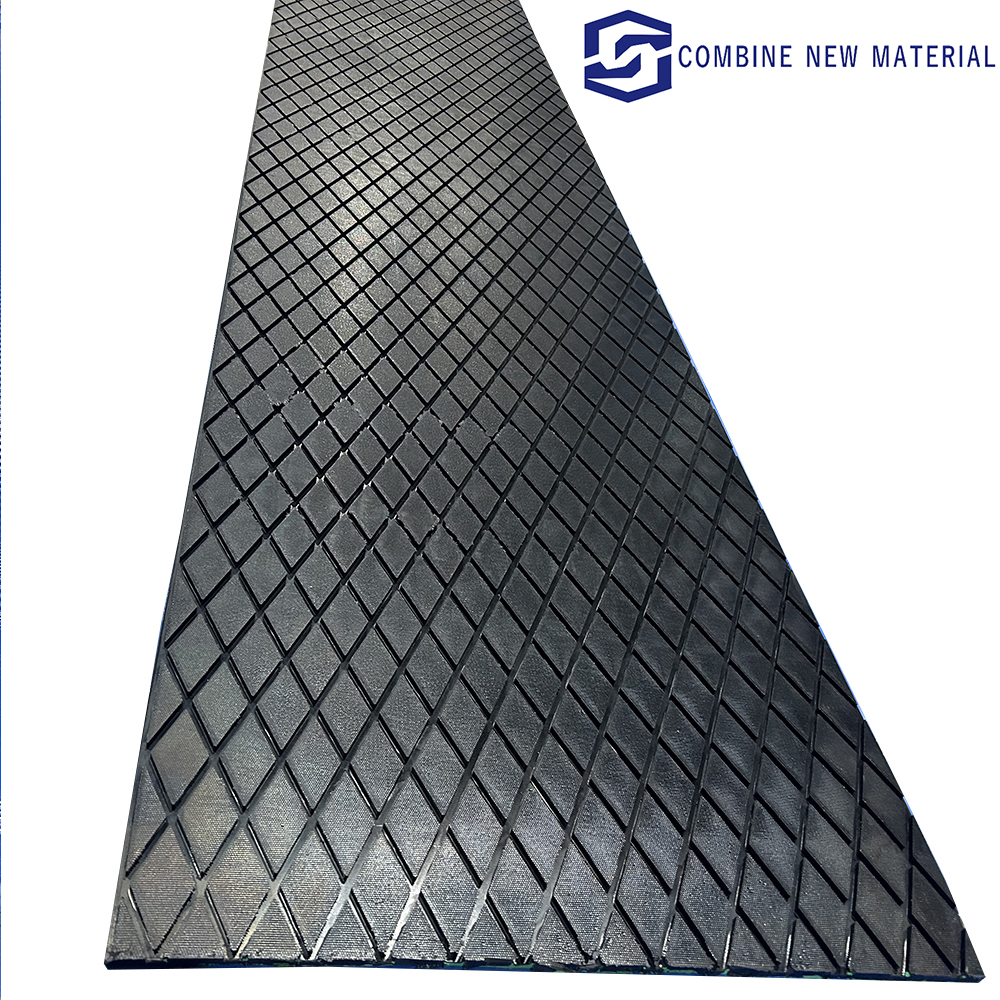 Non-slip rhombic rubber sheet