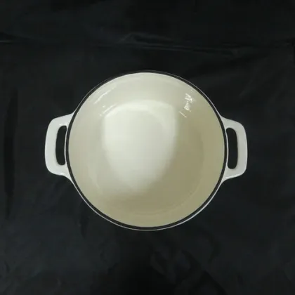 Home Kitchenware White Cast Iron Sauce Pot