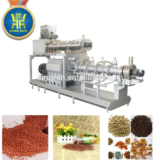 Automatic ornamental fish feed pellet extruder machinery plant production line