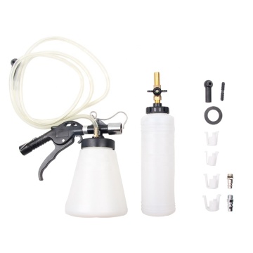 VIKTEC Brake Bleeder Kit: Pneumatic Extractor with Refill Bottle and Adapters for Motorcycles and Trucks