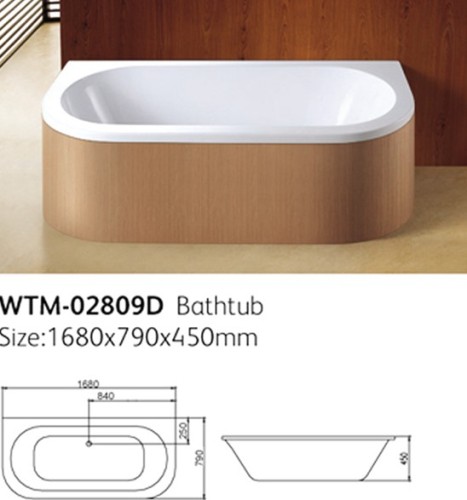 Special High Quality Acrylic Drop-in Bathtub