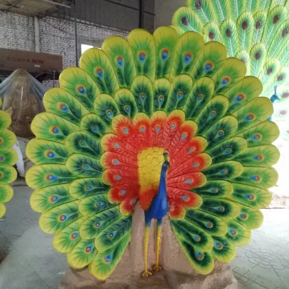 High quality brass peafowl statue bronze peacock sculpture