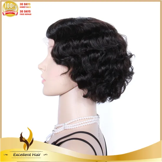 100% Full Cuticle raw unprocessed virgin indian hair short curly wig for black women