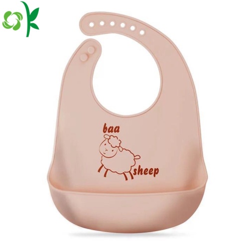 Mudah Membersihkan Silicone Lembut Nyaman Feeding Bib