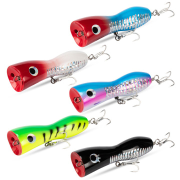 ทำด้วยมือ OEM ไม้ติดดินดินสอ Popper Lure สำหรับการตกปลาน้ำเค็ม