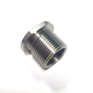 Stainless steel flat thread connector fitting