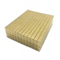 Hot sale N35 cube block neodymium Magnet with Gold coated