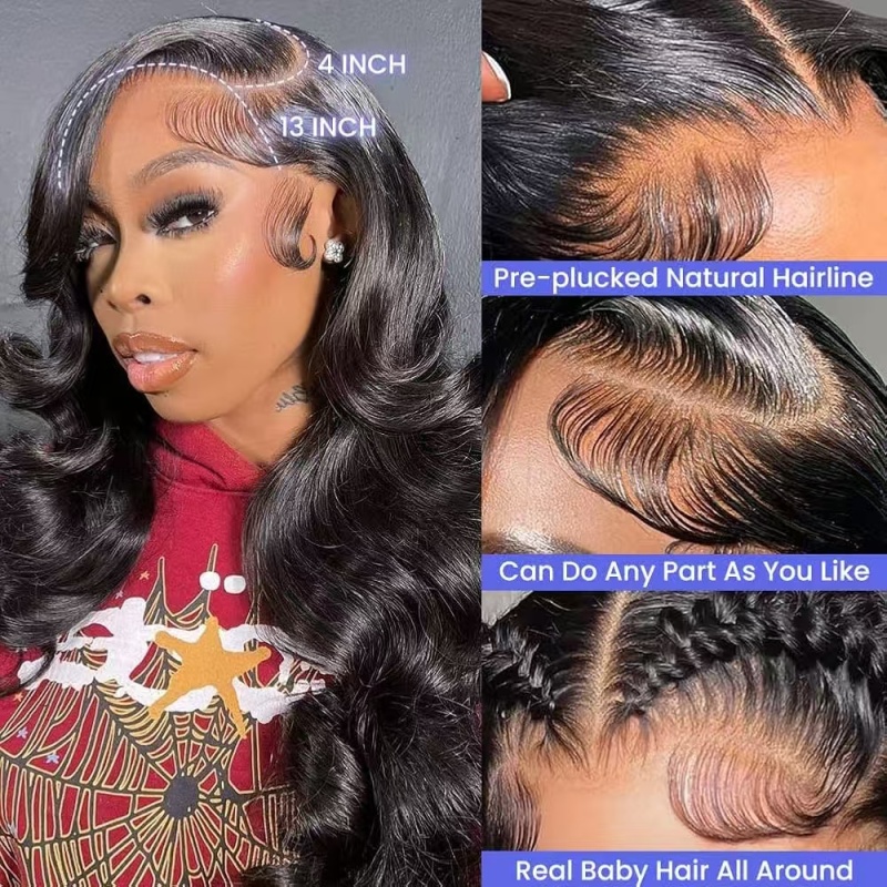 18 Inch Body Wave HD Lace Wig 13x4 Frontal