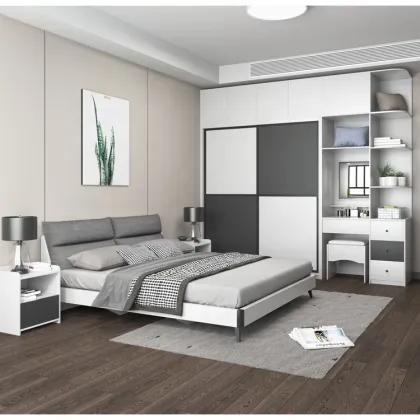Modern Wooden Grey Bedside Table Nightstand" could be simplified to "Modern Grey Wooden Nightstand" for a search engine title. However, if we need to keep it close to the original, "Modern Wooden Grey Bedside Table Nightstand" itself works well as a clear