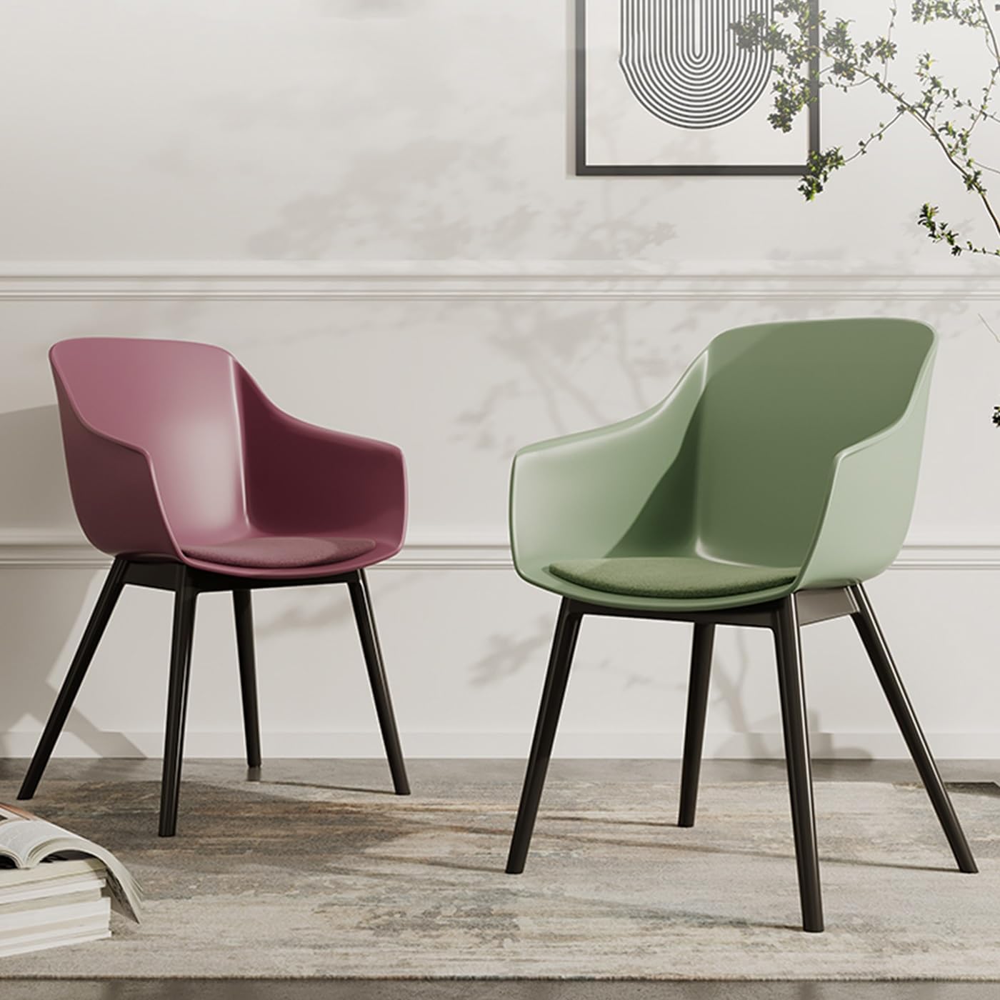 Multicolor Plastic Dining Chair