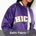 Purple Fashion Women's Baseball Jacket