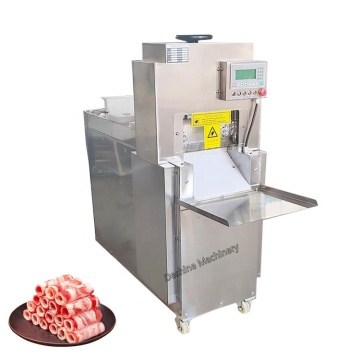 เครื่องหั่นเนื้อสัตว์แช่แข็งอัตโนมัติสำหรับไส้กรอกเบคอนเนื้อวัวและเนื้อแกะ