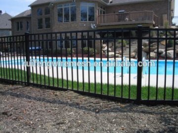 High quality Spraying plastic Flat-top Steel Fence for gate