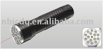JC-9071 15LEDS+1Laser aluminum FLASHLIGHTS with 3AAA dry battery