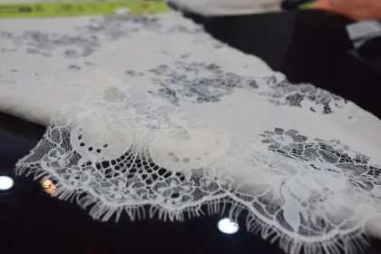Nylon Cotton Panel Cord Lace Fabric
