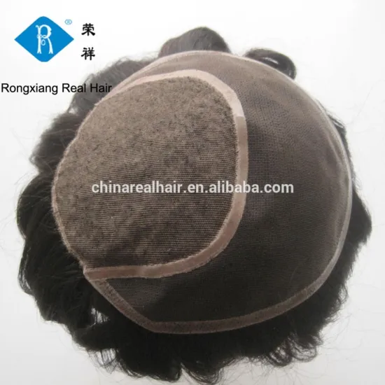 Cheap wholesale factory price hidden knot silk top men human hair wig