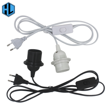 1.8M Line Length E27 LED Lamp Socket A250V 4A 303 On/Off Lamp Holder Adapter Converter