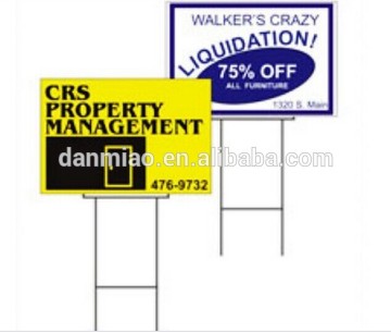 Printed Coroplast Yard Signs/Lawn Signs/Real Estate Signs