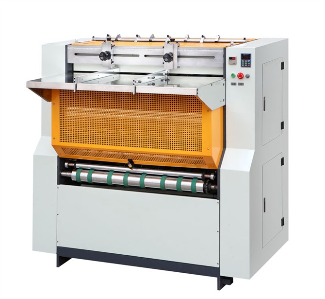 Semi-automatic cardboard slitter and grooving machine