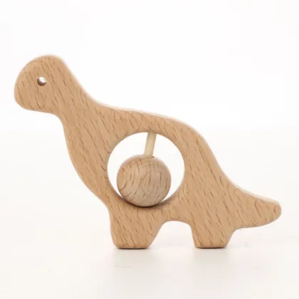 Handmade Wooden Montessori Toys for Boys and Girls Aged 36+ Months: Animal Rattle Toys for Kids