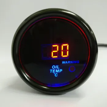 2 Inches (52mm) Gauge Red Digital LED Oil Temperature Meter for Car - Includes Sensor