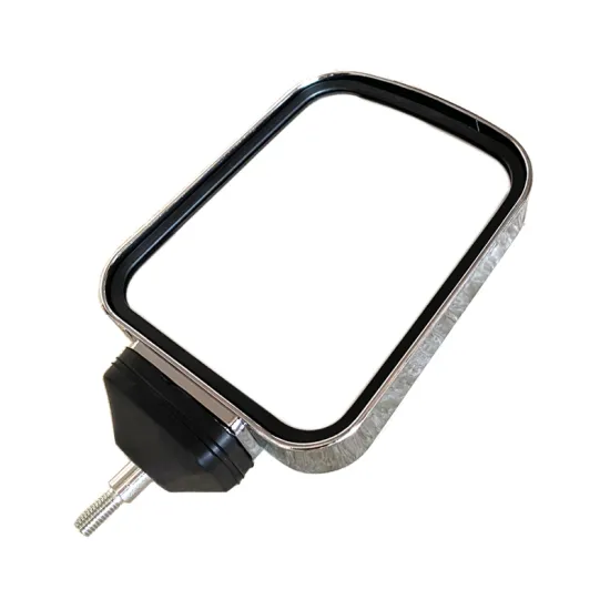 Shainy Rectangle Flat Reverse Mirror for Motorcycle and Cars - T-881 Plastic Chrome Plated