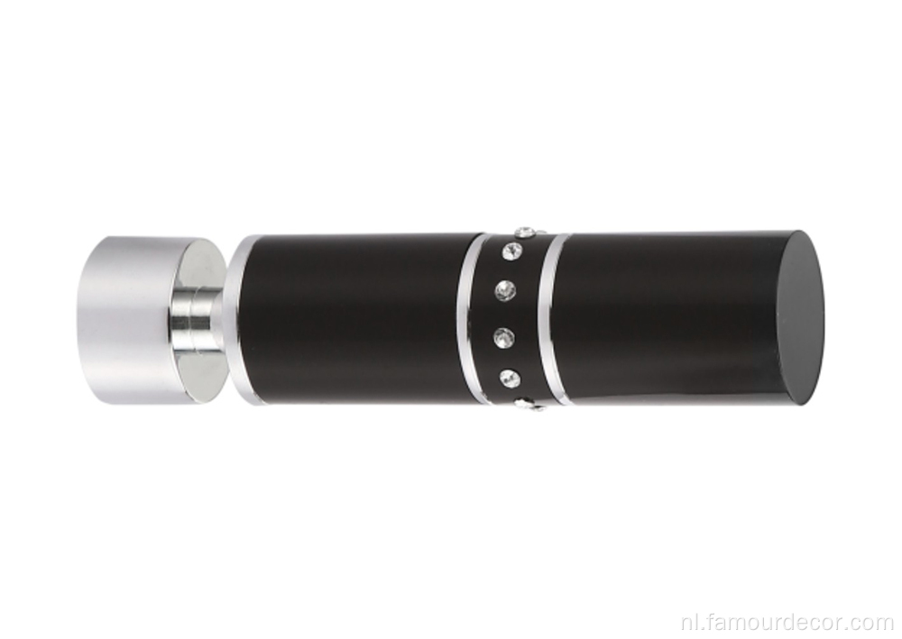 Aluminium legering gordijnroede Black ingebedde oefening