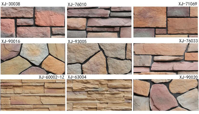 stacked stone effect tiles