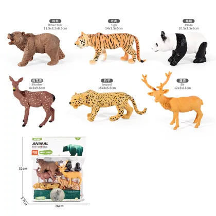 6-Piece Farm Animal Set Toy Playset: Dollar Promotion Item from Wild Safari Zoo, Jungle, and Forest Collection