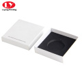 Aangepaste witte elegante jewelbox met zwart schuim