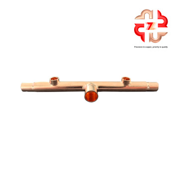Custom Three Way Copper Pipe with Unique Shape