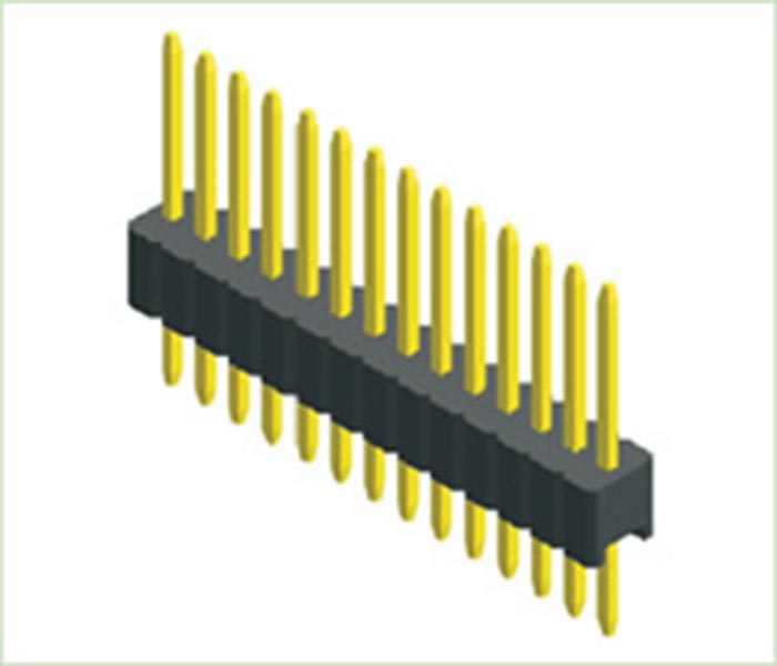 1,00 mm (0,039 &quot;) Pitch Single Row através do orifício (THT) Conector PCB de cabeçalho Berg reto