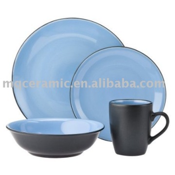 16 pcs ceramic double color dinnerset