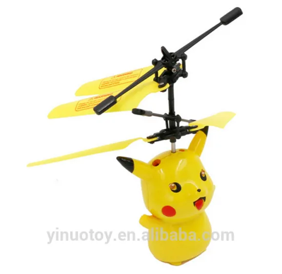 2017 Hot Selling Promotional plastic pokemon flying spinning toys/Induction flight