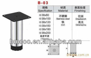 electroplated and polished stainless steel sofa foot