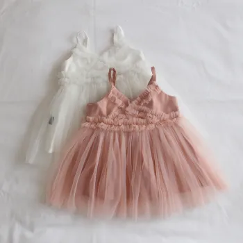 Charming Kids' Layered Lace and Ruffled Princess Party Dresses for Toddlers (1-6 Years)