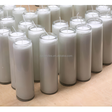 wholesale religious church 7days glass candle low price