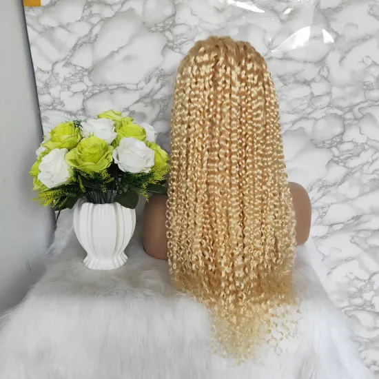 Wholesale 613 Pre Plucked Hairline With Baby Hair 150% Density Brazilian Virgin Human Hair 613 Blonde  13*4 Lace Front Wigs