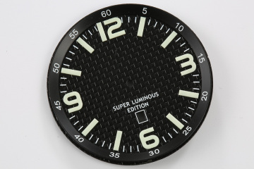Black carbon fiber dail with super swiss lume
