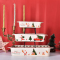 Teglia da forno in ceramica da 3 pezzi all&#39;ingrosso di Natale Bakeware