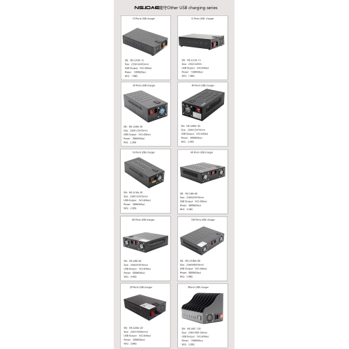 Industrial grade 16-port Type-c model cabinet USB3.0 200W