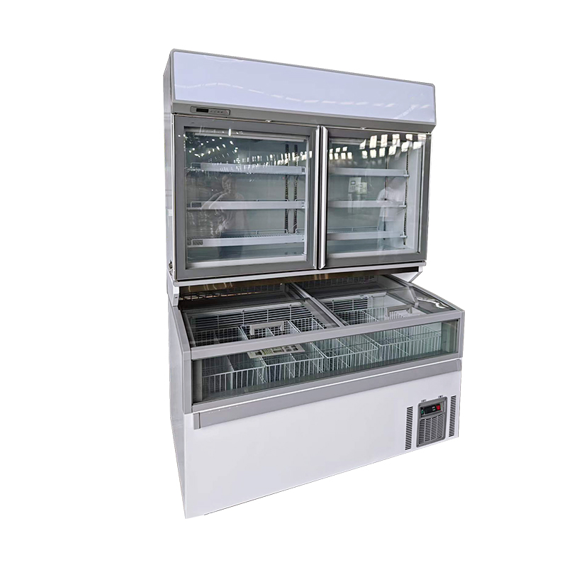 sliding chest commercial display refrigerator