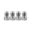 Stainless steel silver fuel injector plug set