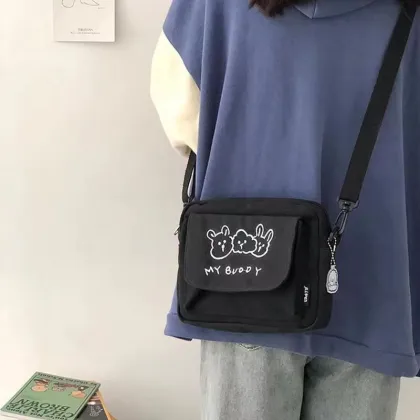 Korean Casual Cute White Shoulder Bag